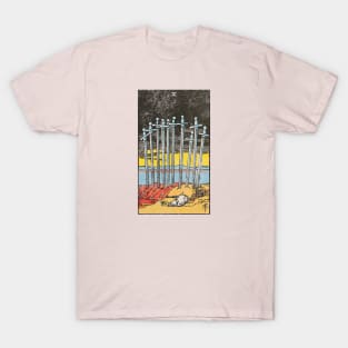 Ten of swords tarot card (distressed) T-Shirt